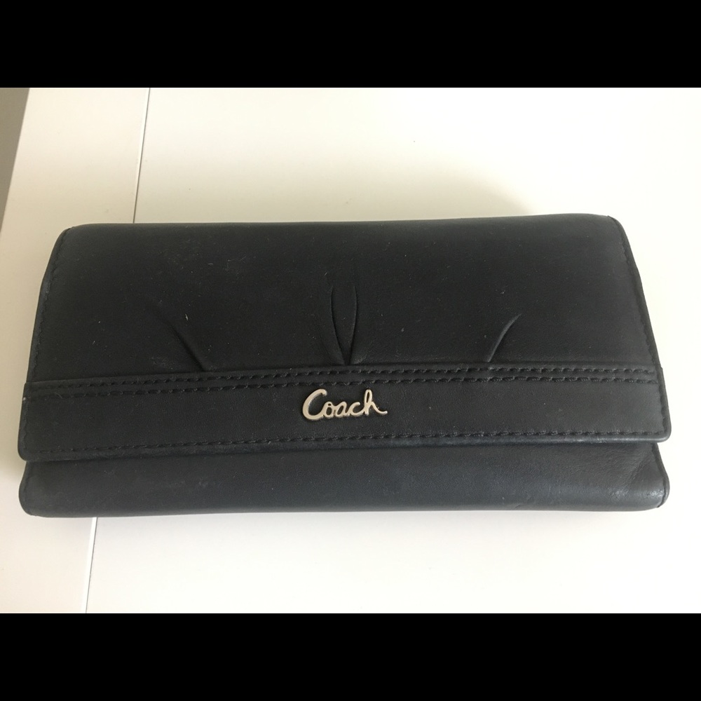 Black Leather Coach Wallet