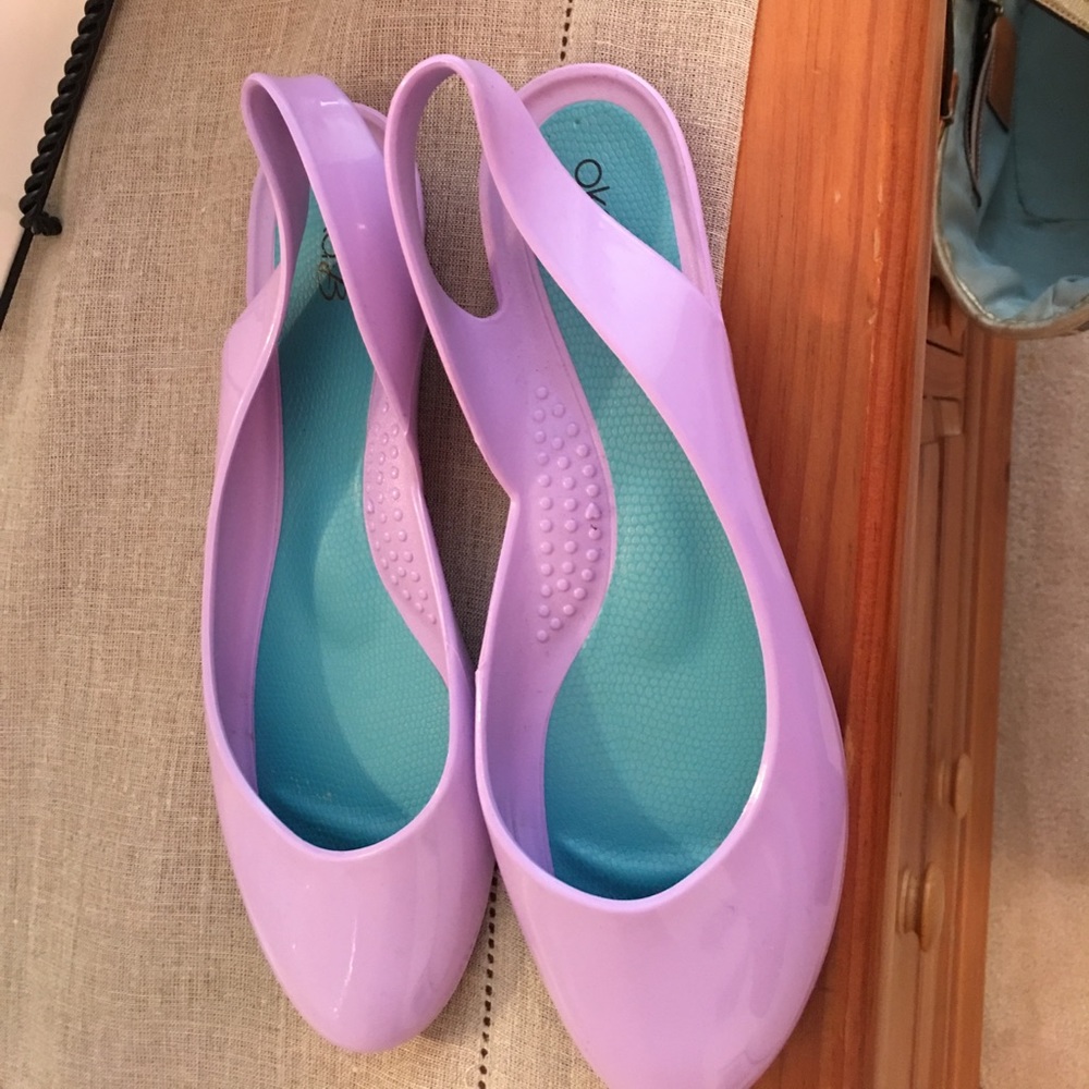 Oka B lavender jelly sling back flat, Size 8
