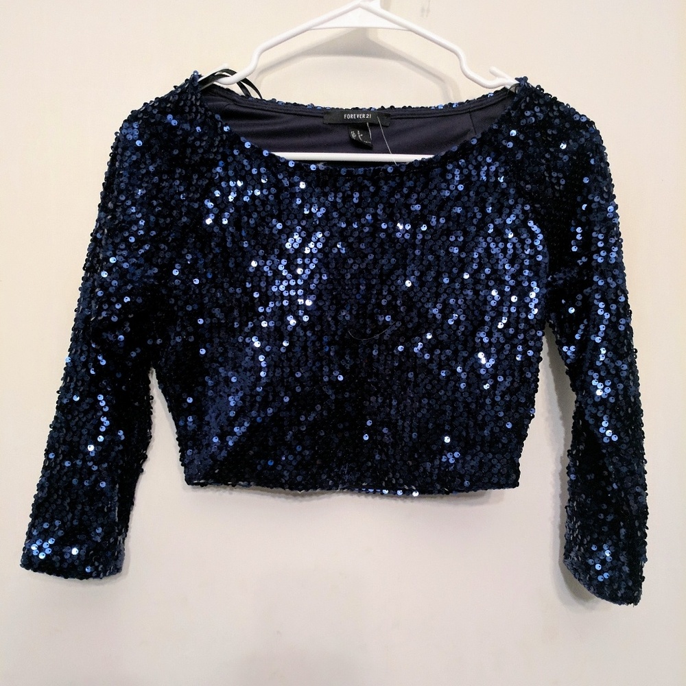 Sequin crop top NWT