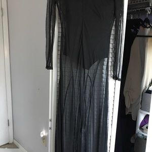 See through black dress