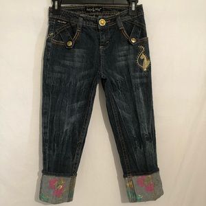 Baby Phat girls embroidered jeans