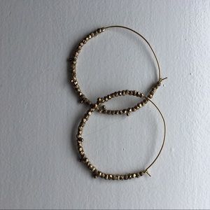 Gold hoop earrings