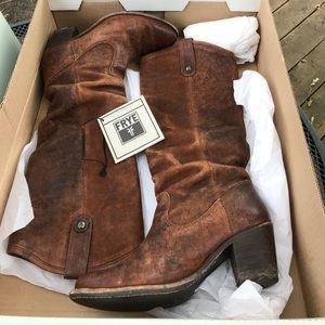 Jackie Button Frye Boots