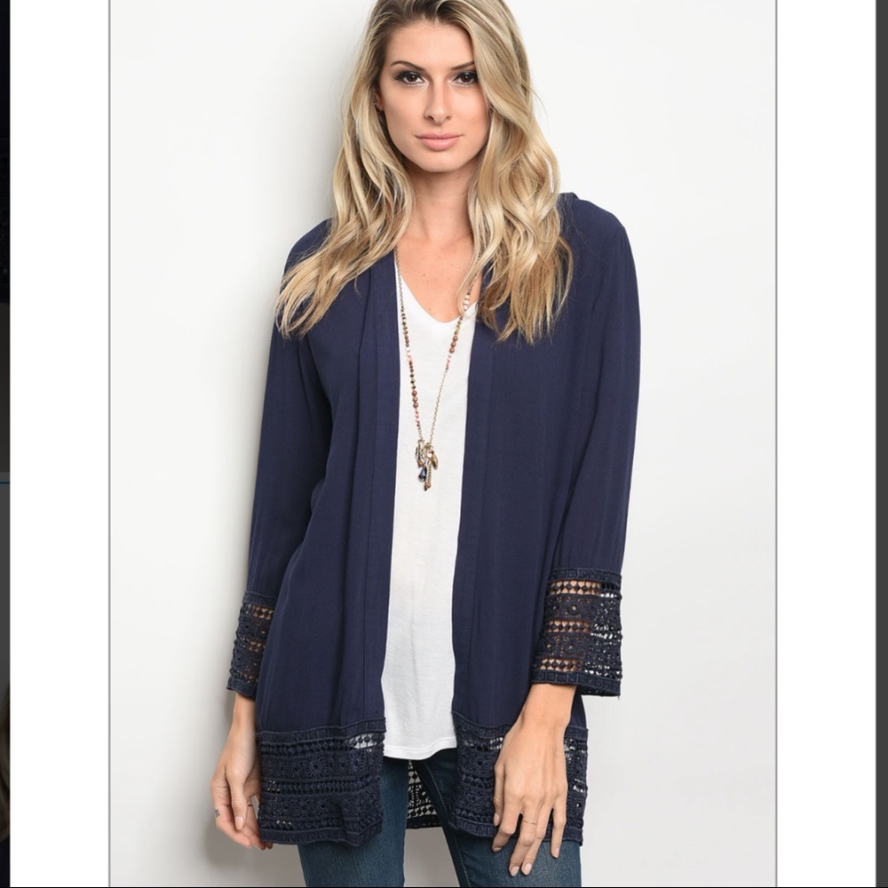 Navy cardigan