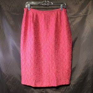 Lafayette 148 Pencil Skirt Pink Textured