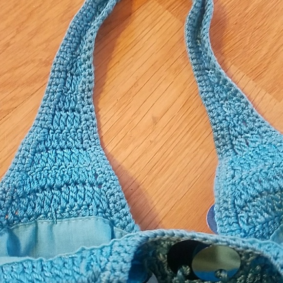Turquoise Sequined Mini Purse - Picture 2 of 5