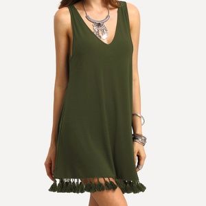 NWT Double V Neck Slip Dress