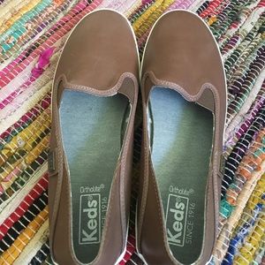 Brown Leather Keds