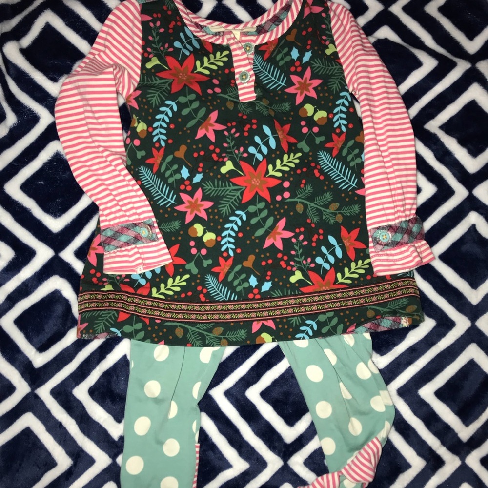 Matilda Jane Girls Wintergreen Christmas Set Sz 2
