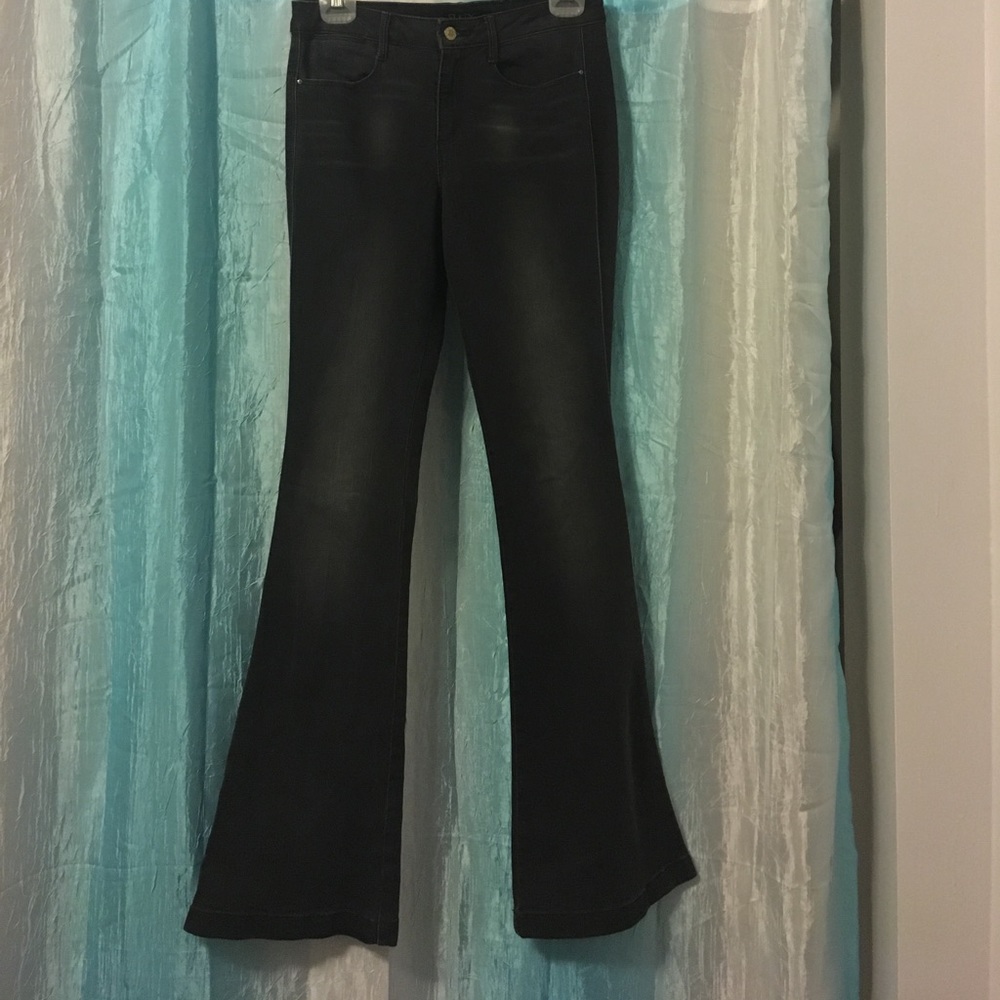Black flare jeans