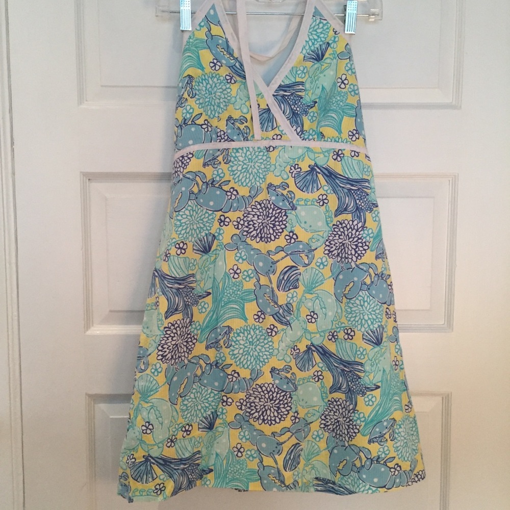 Lilly crab print halter dress