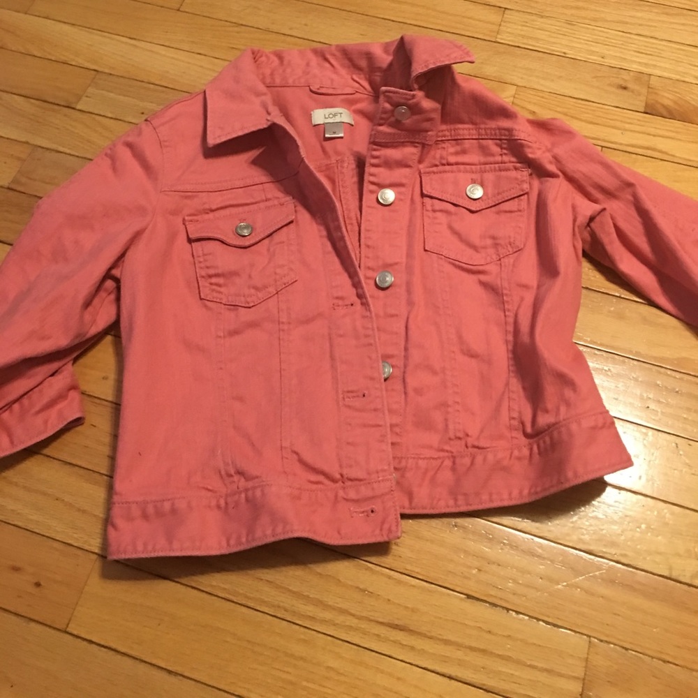 Loft medium jacket peach pink color
