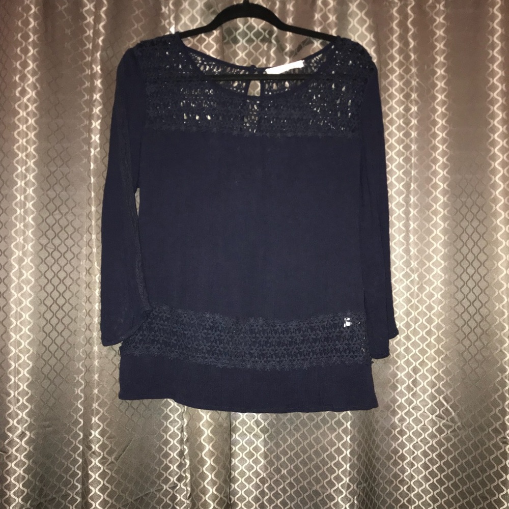 Navy boho top