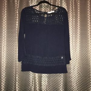 Navy boho top