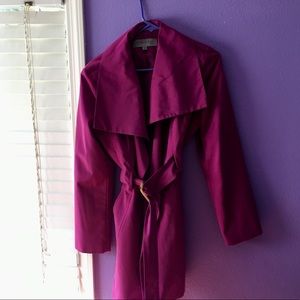 Anne Klein Magenta Trench