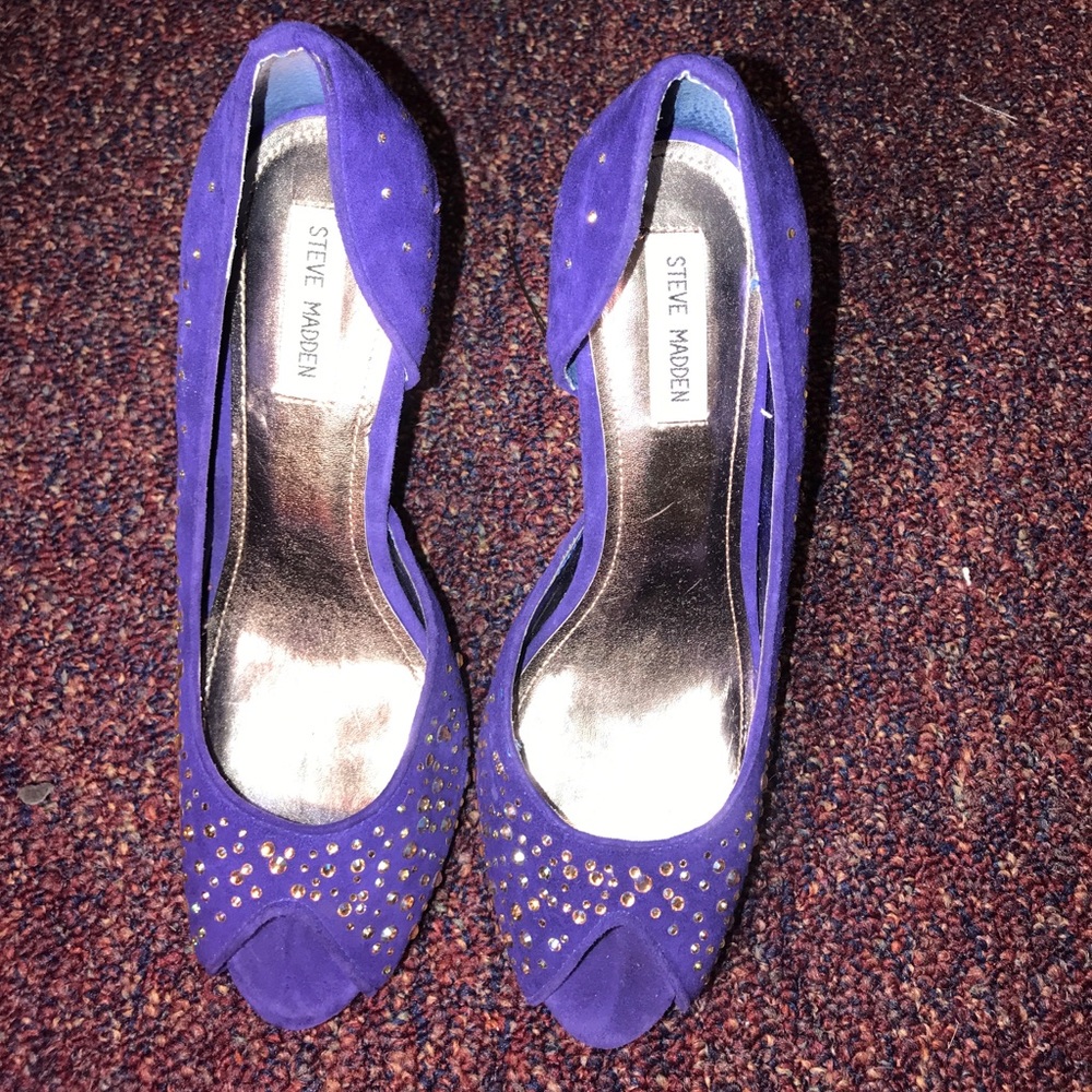 Steve Madden Royal Blue Peep Toe Shoes