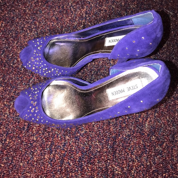 Steve Madden Royal Blue Peep Toe Shoes - Picture 2 of 4