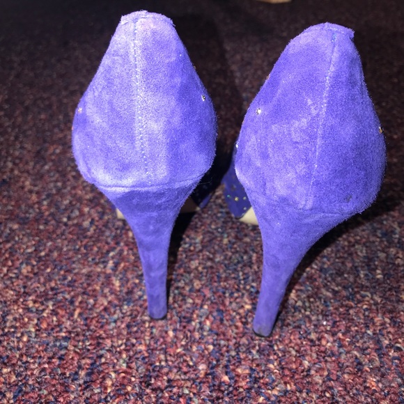 Steve Madden Royal Blue Peep Toe Shoes - Picture 3 of 4