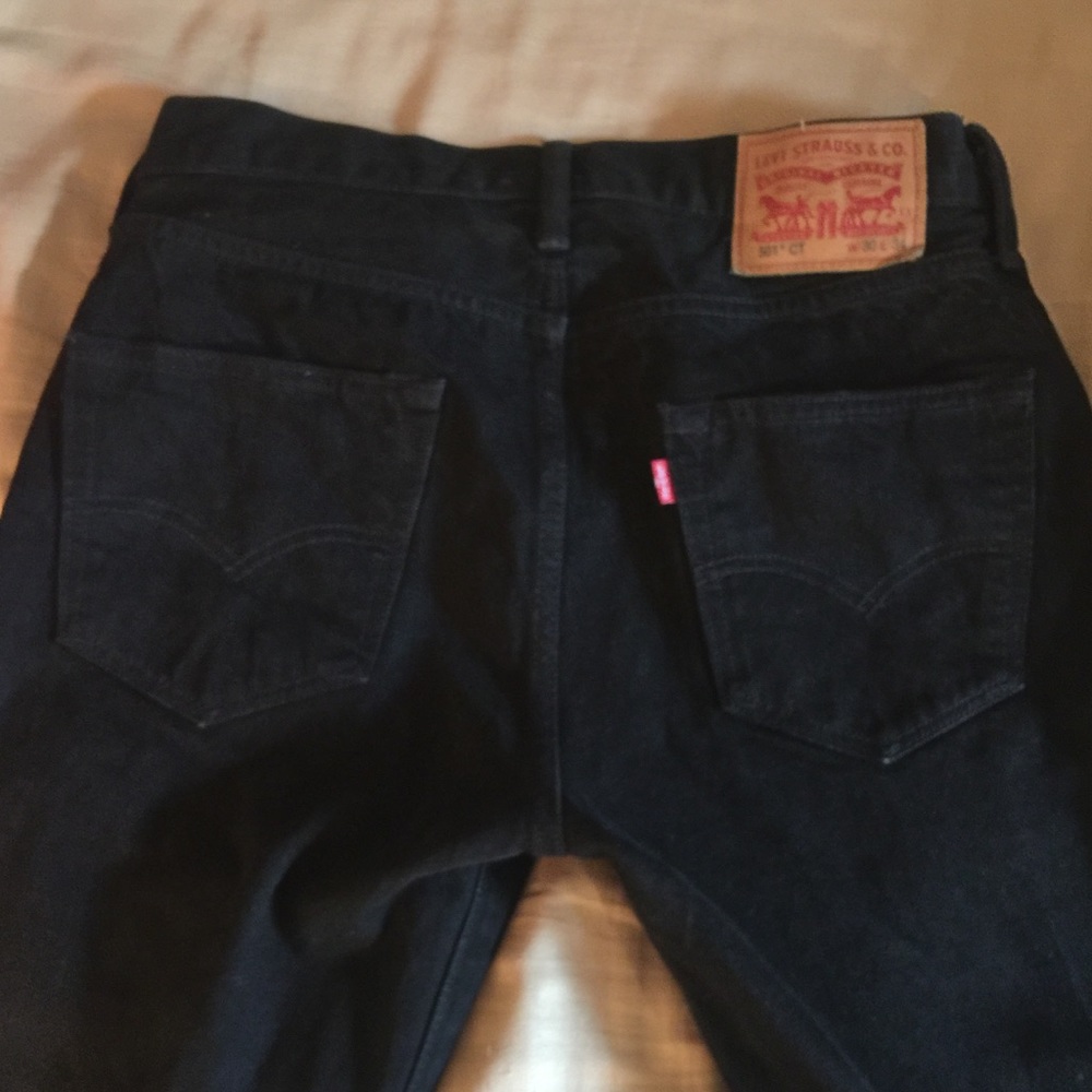 Men's Levi's Black 501 Slim Jeans
