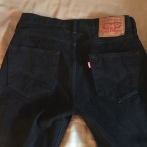 Men's Levi's Black 501 Slim Jeans