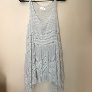 Free people lace trim trapeze slip dress