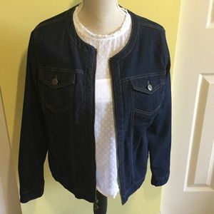 Dress barn Dark Jean Jacket SZ M