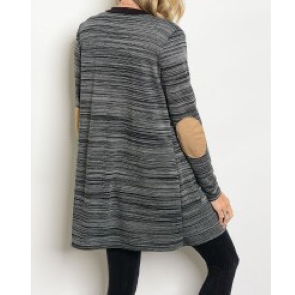 Camel elbow Patch Cardigan Knit Sweater - Picture 2 of 2