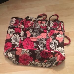 Vera Bradley Vera Tote (Mocha Rouge) NWT