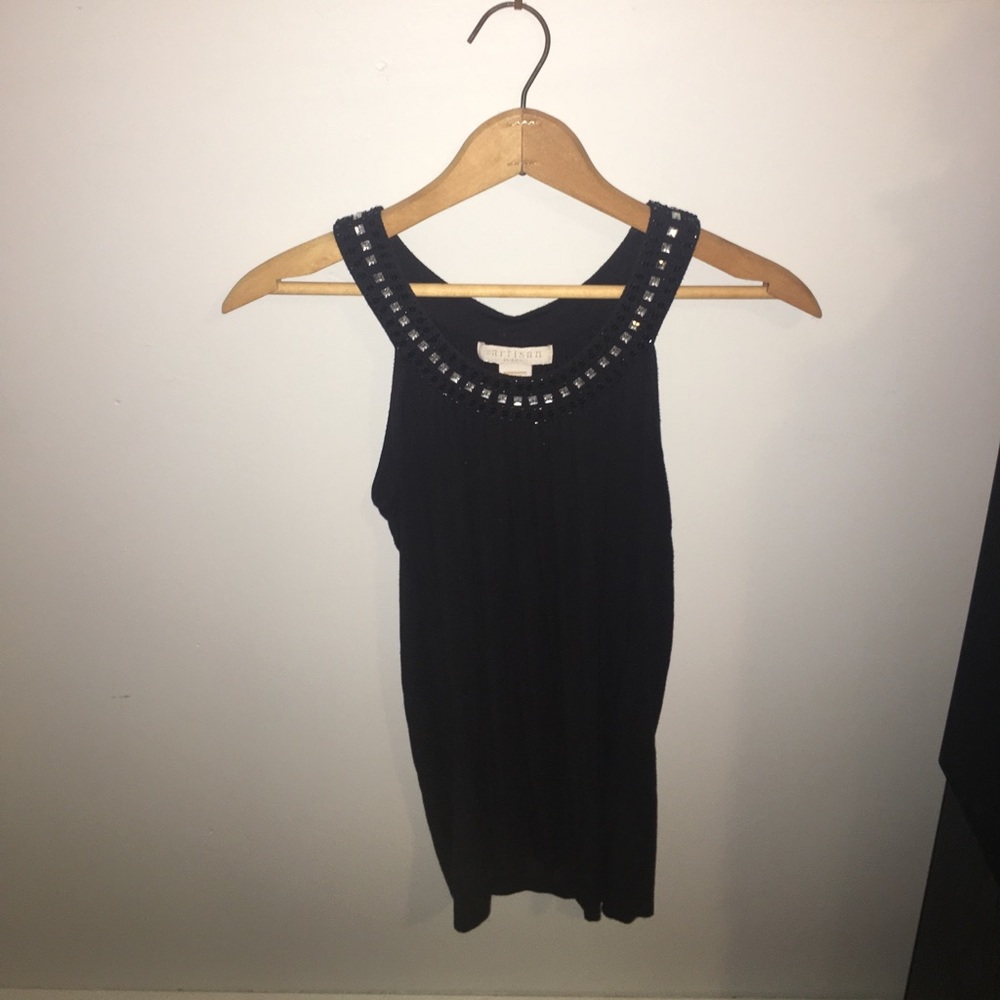 Black flowy beaded blouse