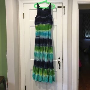 Tie die maxi dress