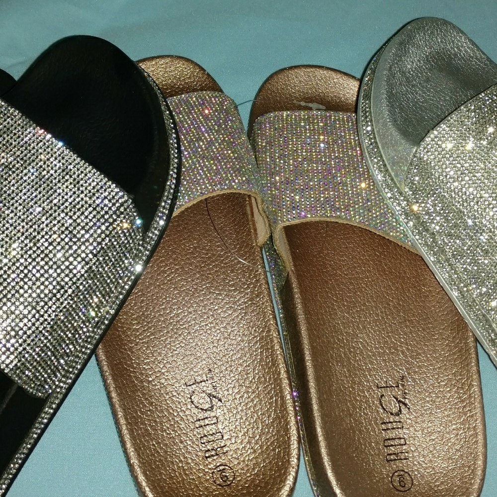 Bling crystal diamond slides