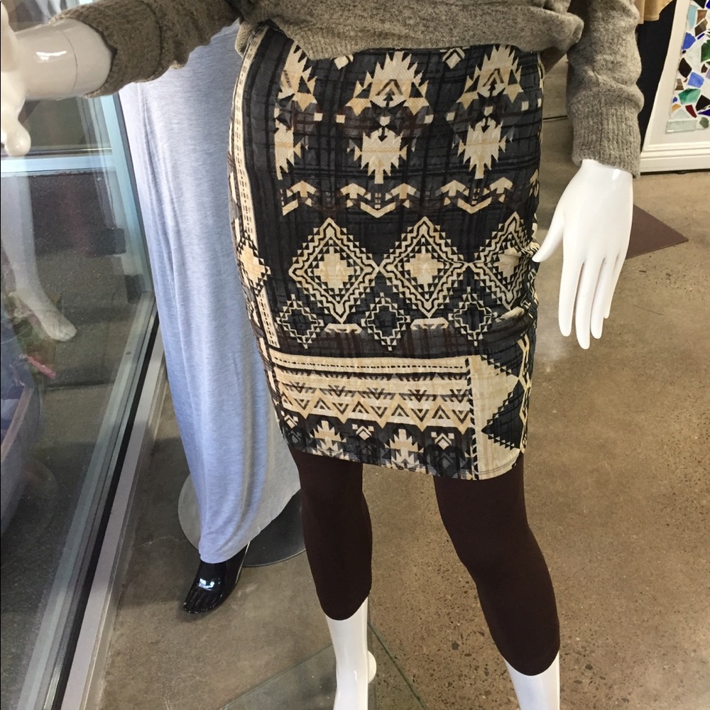 Aztec high waisted skirt