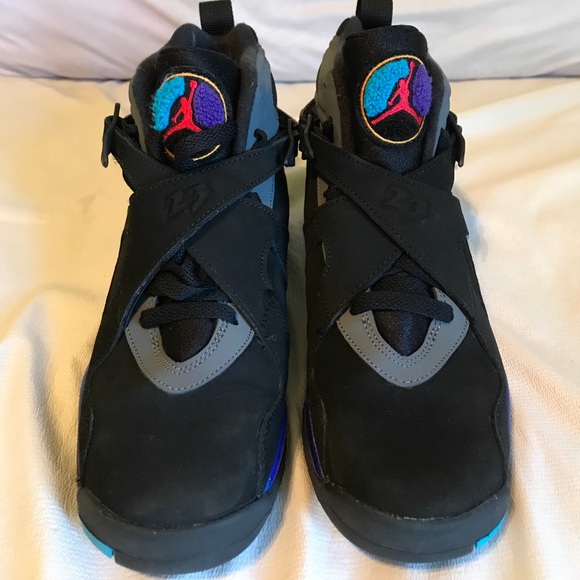 Nike Air Jordan Children’s Retro Aqua 8 Size 5.5 - Picture 3 of 8