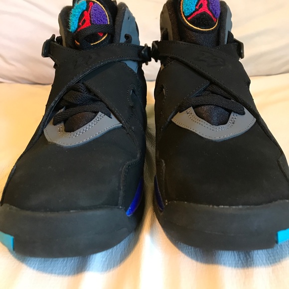 Nike Air Jordan Children’s Retro Aqua 8 Size 5.5 - Picture 4 of 8