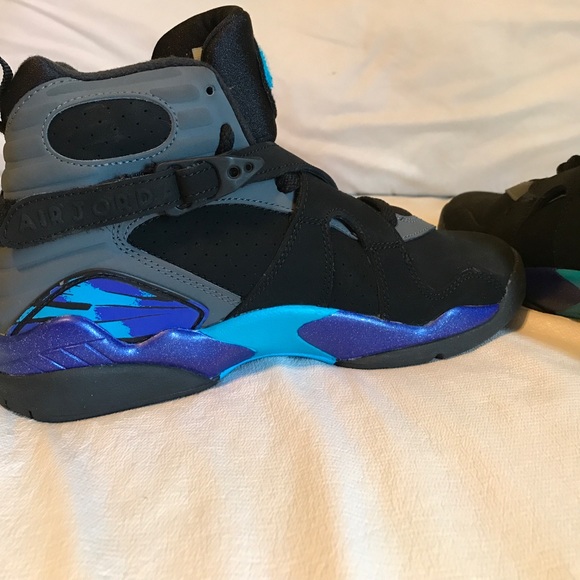 Nike Air Jordan Children’s Retro Aqua 8 Size 5.5 - Picture 6 of 8