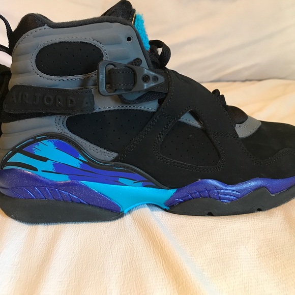 Nike Air Jordan Children’s Retro Aqua 8 Size 5.5 - Picture 7 of 8