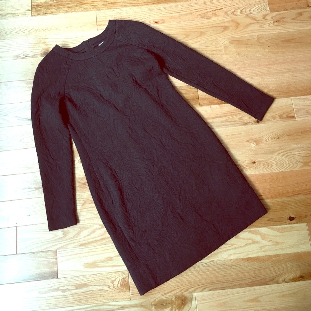 Black pattern sweatshirt dress