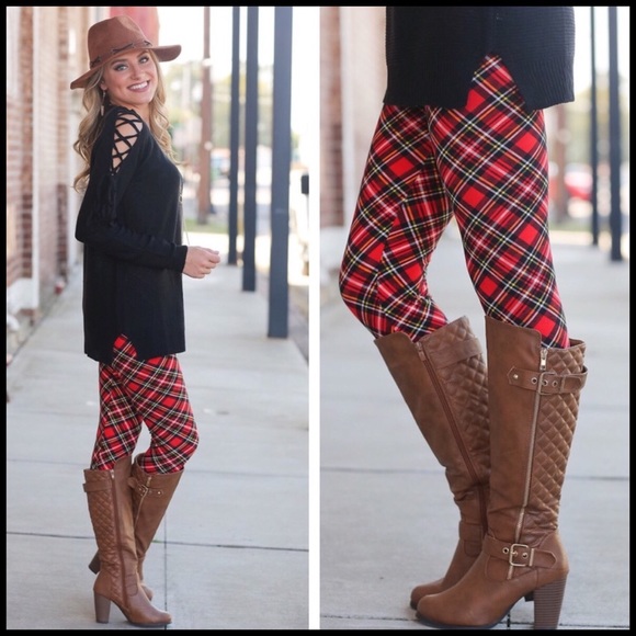 ‼️PLAID PRINT LEGGINGS‼️ - Picture 2 of 2