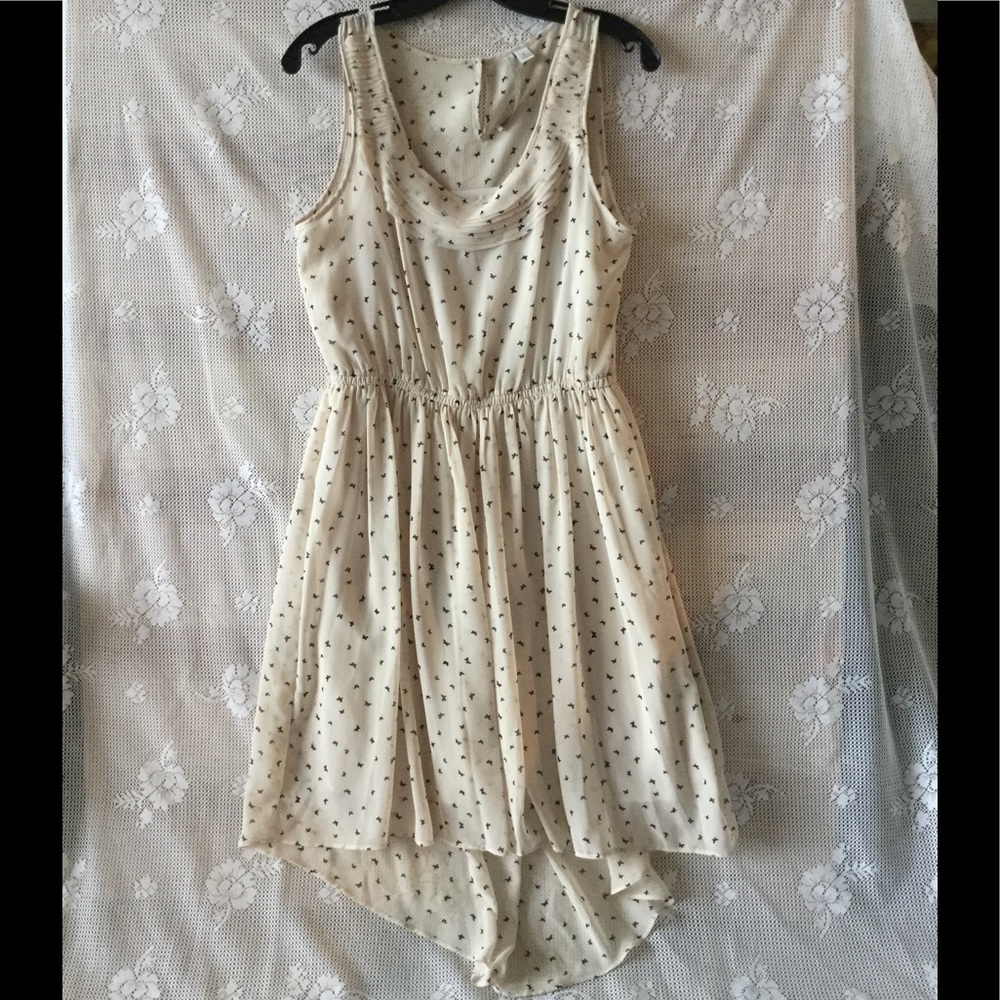 Butterfly hi-lo dress