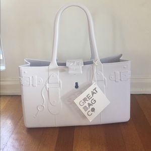 Brand new white Robert Verdi Great Bag Co.