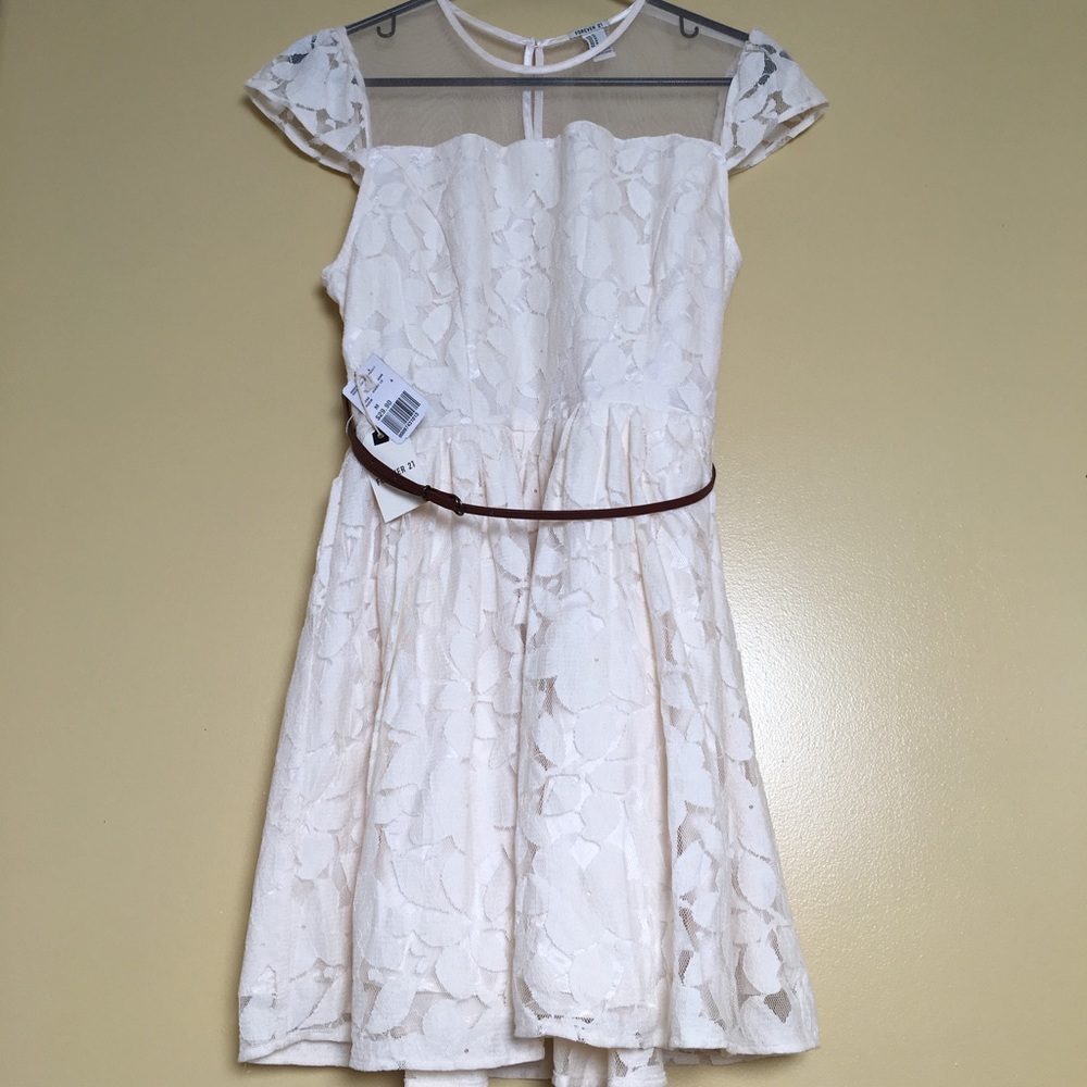 NWT Forever 21 cream white summer dress sz M
