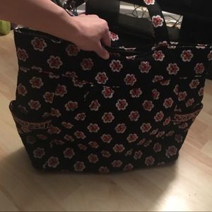 Vera Bradley Pleated Tote (Pirouette) +pencil case