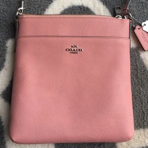 Coach leather pink crossbody purse