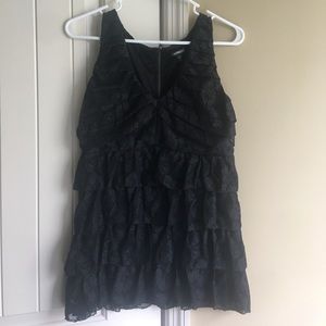 Express ruffled lace tank