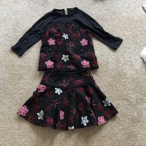 Top and skirt set