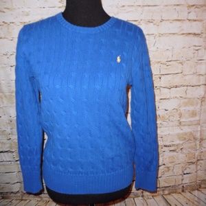 Blue Polo Ralph Lauren Cotton Sweater Size Large