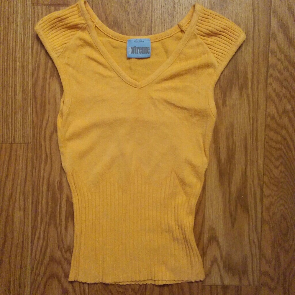 Orange cap sleeve top