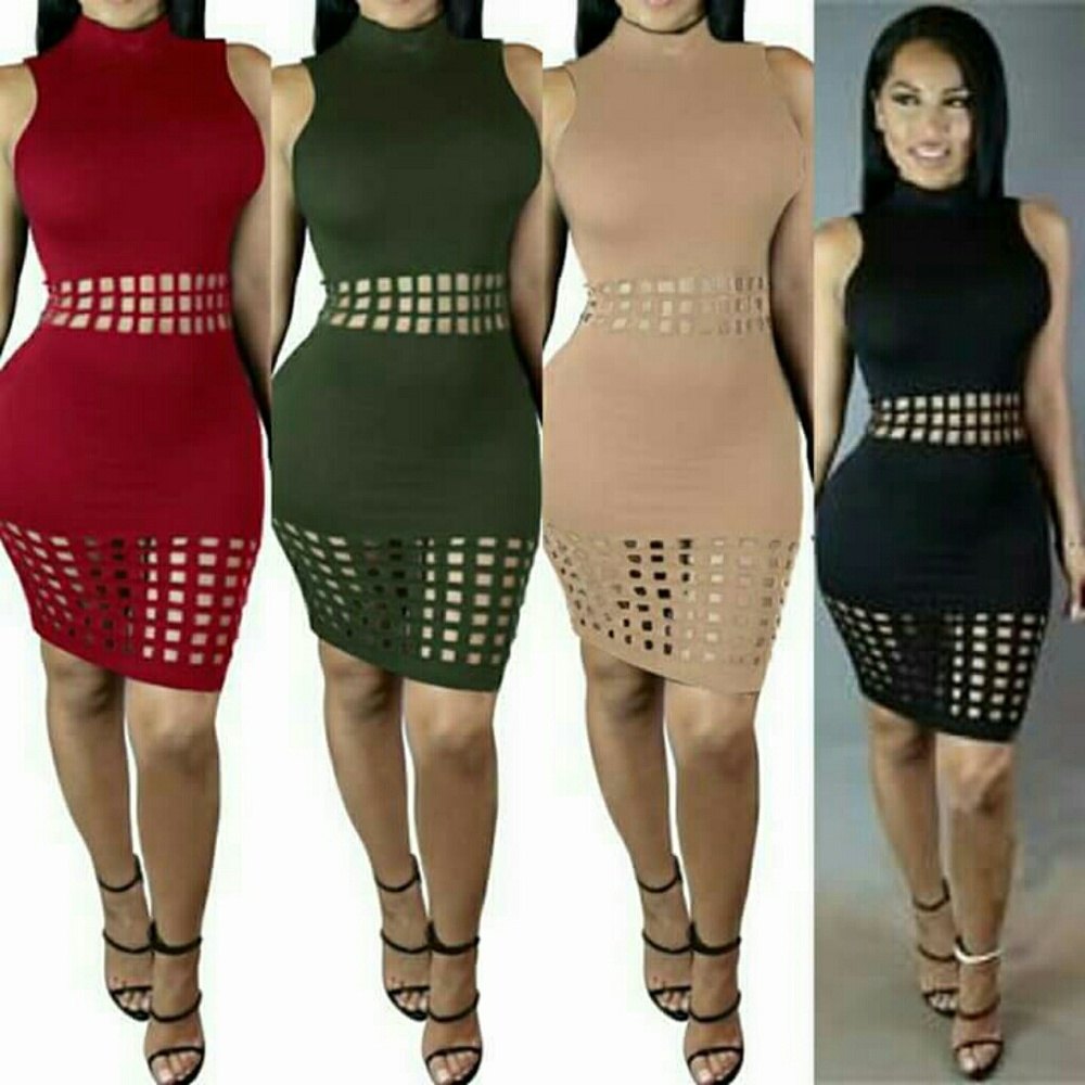 Caged bodycon dress