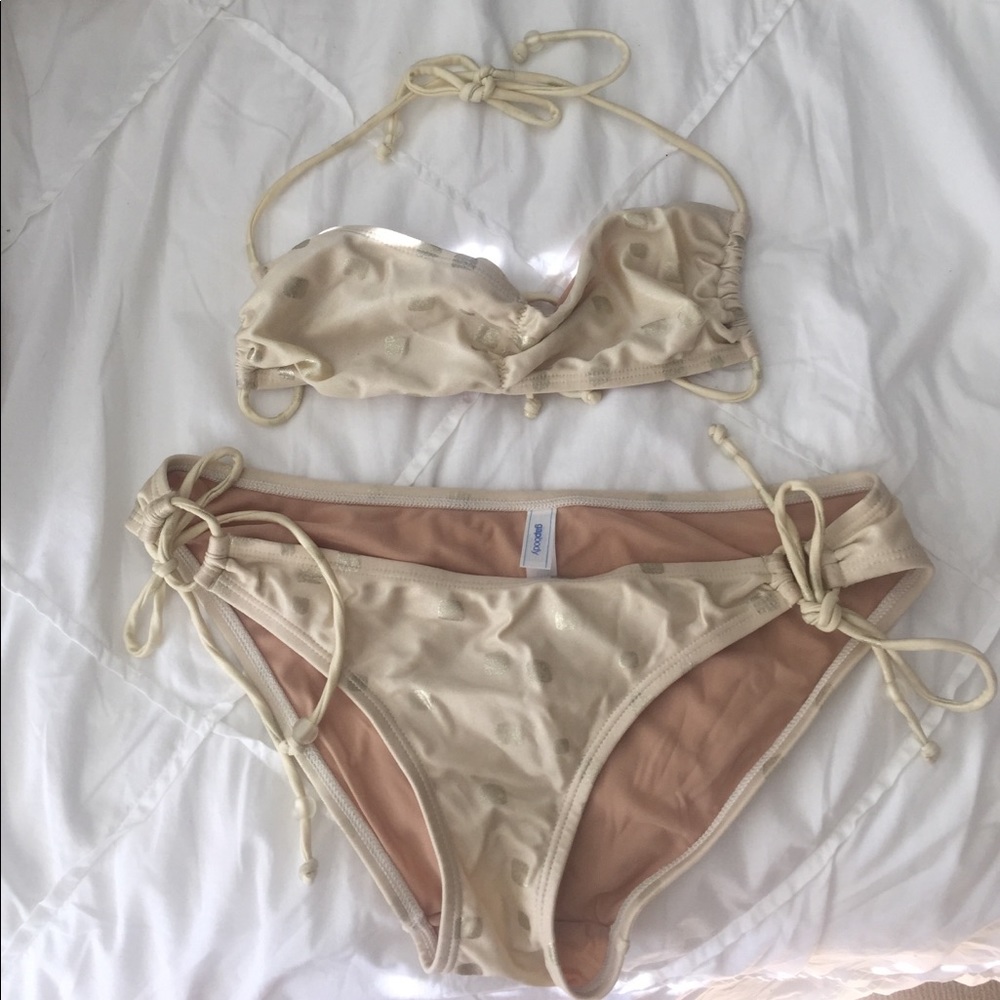 Gold dotted bikini