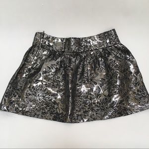 Shiny silver black grey skirt sz Medium